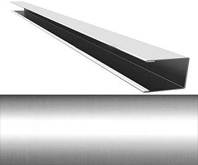 П-профиль для реечного потолка Cesal S Хром Люкс A08 (3м), 1 шт.